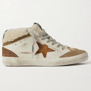 EUC Golden Goose Limited Edition (58 / 300) Mid-Star Leather & Shearling Sz 38